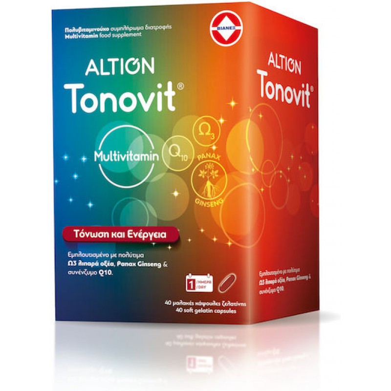 Altion Tonovit Multivitamin Πολυβιταμίνη για Ενέργεια & Ενίσχυση του Ανοσοποιητικού 40 κάψουλες