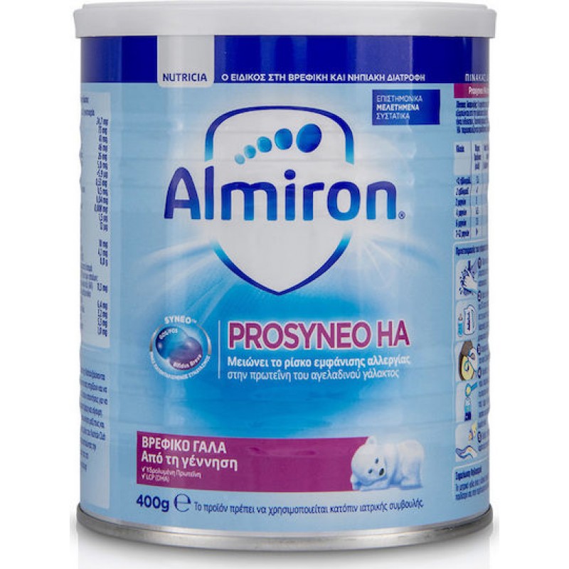 Nutricia Γάλα σε Σκόνη Almiron Prosyneo HA 0m+ 400gr