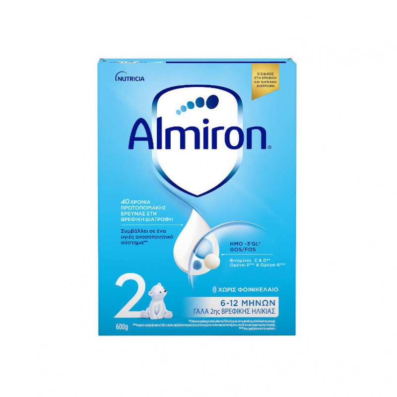 Nutricia Γάλα σε Σκόνη Almiron 2 για 6+ Μηνών 600gr