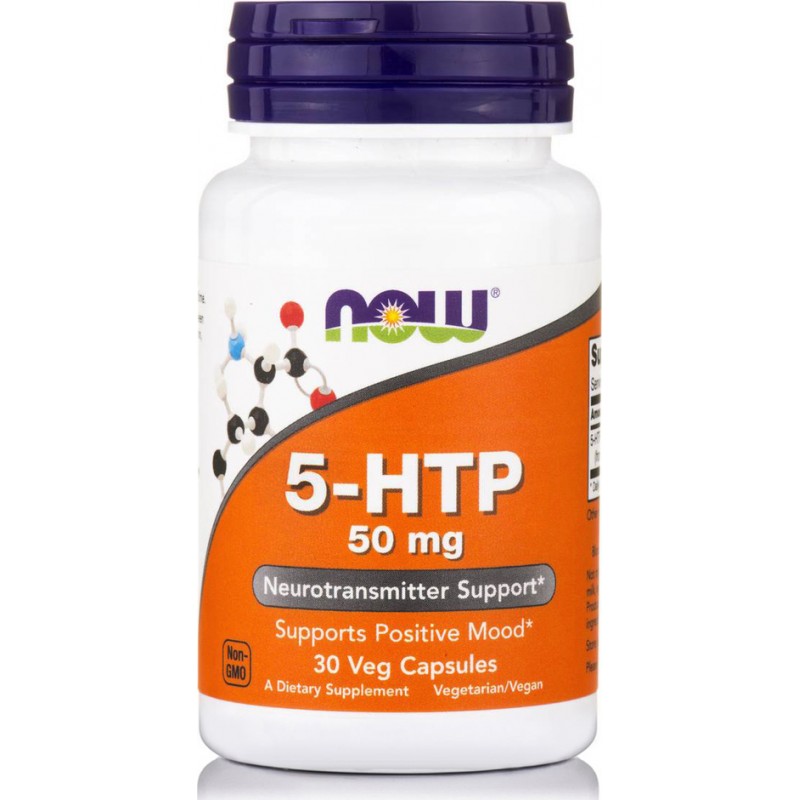 Now Foods 5-HTP 50mg 30 φυτικές κάψουλες