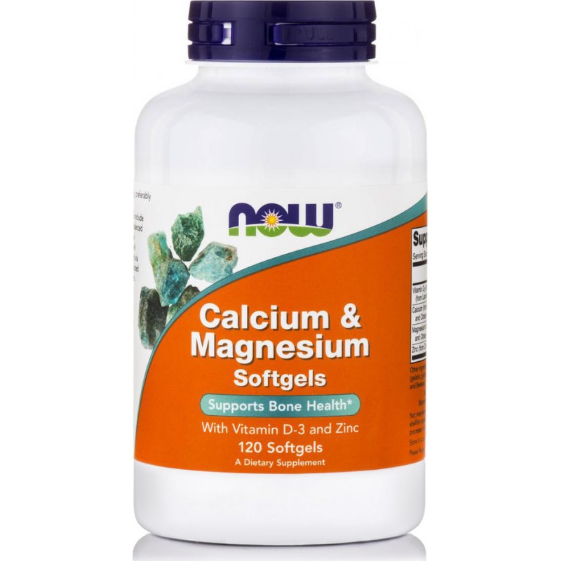 Now Foods Calcium & Magnesium 120 Μαλακές Κάψουλες