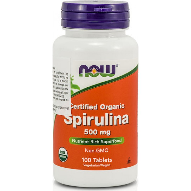  Now Foods Spirulina 500mg 100 ταμπλέτες