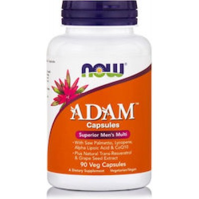 Now Foods Adam Πολυβιταμίνη για Ενέργεια, Ενίσχυση του Ανοσοποιητικού & την Υγεία των Οστών 90 φυτικές κάψουλες