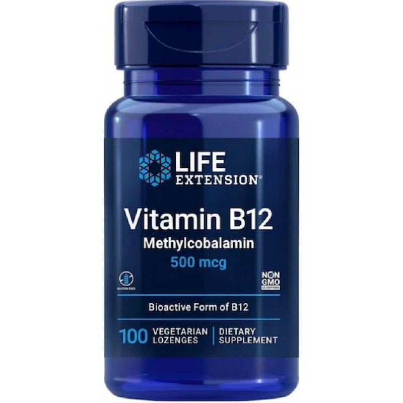 Life Extension Βιταμίνη B12 για την Υγεία του Νευρικού Συστήματος 500mcg 100 παστίλιες Life Extension Βιταμίνη B12 για την Υγεία του Νευρικού Συστήματος 500mcg 100 παστίλιες