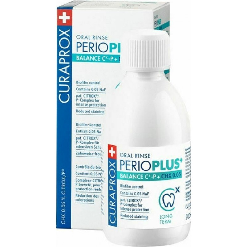 Curaprox Perio Plus+ Balance 0.05% Στοματικό Διάλυμα Κατά της Περιοδοντίτιδας 200ml Curaprox Perio Plus+ Balance 0.05% Στοματικό Διάλυμα Κατά της Περιοδοντίτιδας 200ml