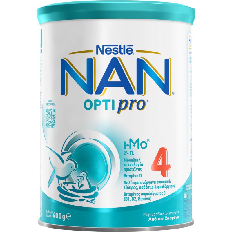 Nestlé Γάλα σε Σκόνη Nan Optipro 4 για 24+ Μηνών 400gr