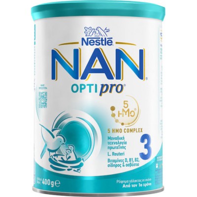 Nestlé Γάλα σε Σκόνη Nan Optipro 3 για 12+ Μηνών 400gr