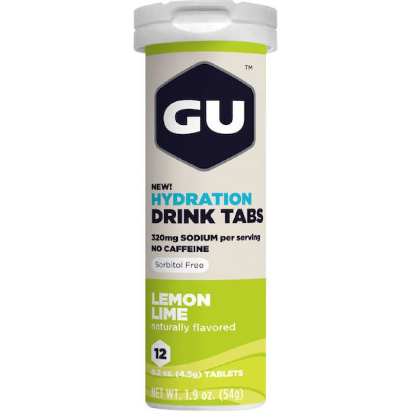 GU Hydration Drink Lemon Lime 12 αναβράζοντα δισκία