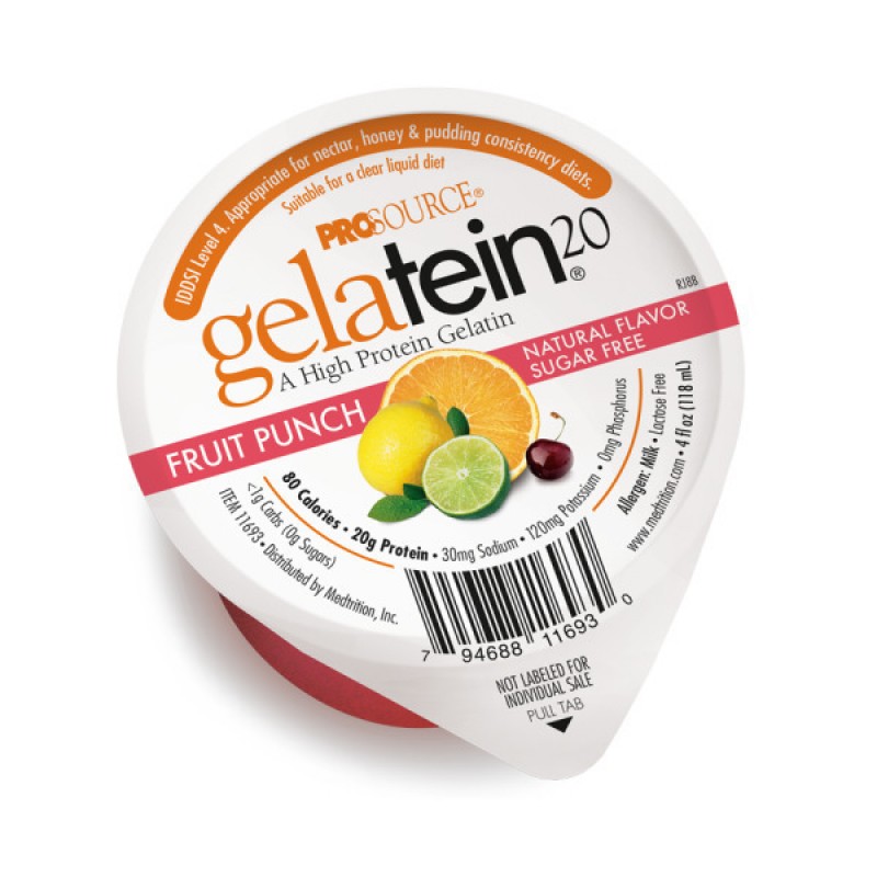 Medtrition ProSource Gelatein 20 Χωρίς Γλουτένη & Λακτόζη με Γεύση Fruit Punch 120ml