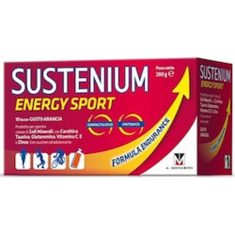 Menarini Sustenium Energy Sport Ειδικό Συμπλήρωμα Διατροφής 10 φακελίσκοι Πορτοκάλι