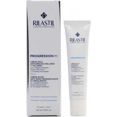 Rilastil Progression Rich Αντιγηραντική Κρέμα Προσώπου Ημέρας με Υαλουρονικό Οξύ & Κολλαγόνο 40ml