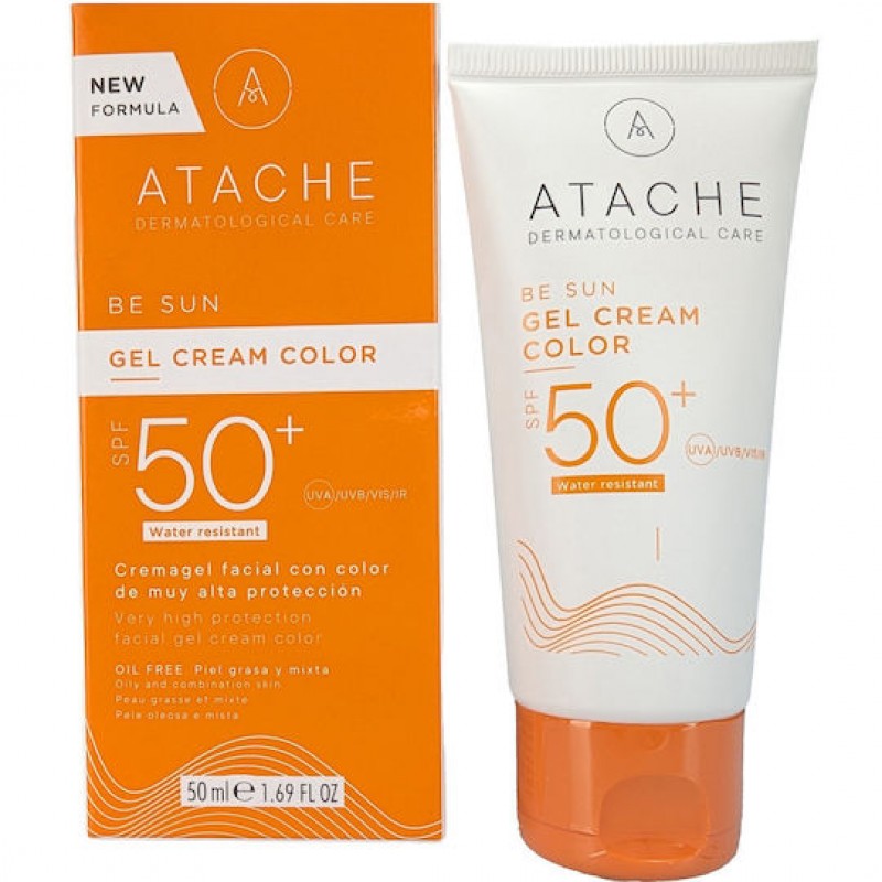 Atache Be Sun Αντηλιακό Gel Προσώπου SPF50 με Χρώμα 50ml Atache Be Sun Αντηλιακό Gel Προσώπου SPF50 με Χρώμα 50ml
