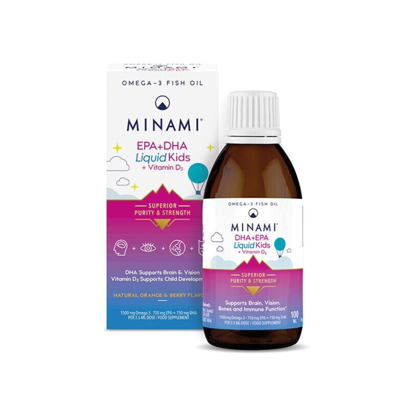 Minami Kids DHA+EPA Ιχθυέλαιο Κατάλληλο για Παιδιά 100ml Orange Berry