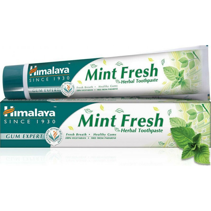 Himalaya Wellness Mint Fresh Herbal Φυτική για Δροσερή Αναπνοή και Ευαίσθητα Ούλα 75ml