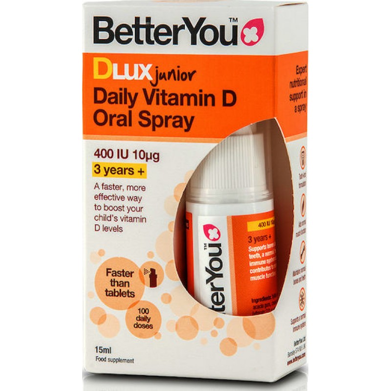 BetterYou D400 Junior Βιταμίνη D Oral Spray 400iu 10mg Μέντα 15ml