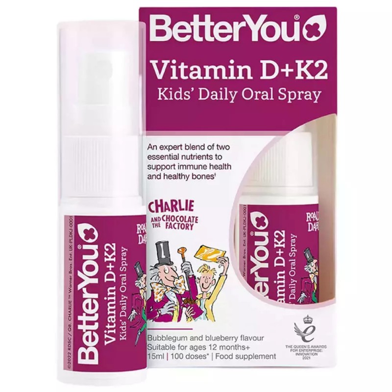 BetterYou Vitamin D + K2 Kid's Daily Oral Spray 15ml