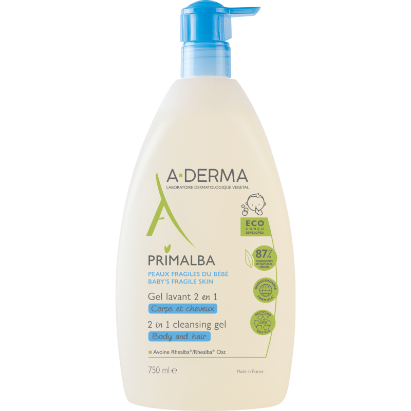 A-Derma Primalba Gel Καθαρισμού για το Ευαίσθητο Βρεφικό Δέρμα 750ml