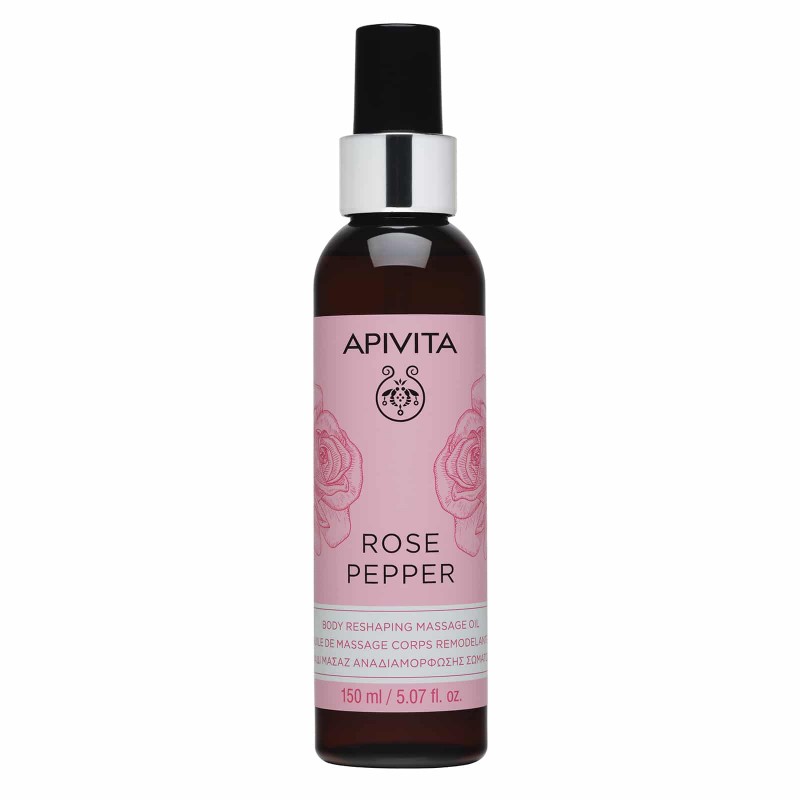 APIVITA ROSE PEPPER ΛΑΔΙ ΜΑΣΑΖ ΑΝΑΔΙΑΜΟΡΦΩΣΗΣ ΣΩΜΑΤΟΣ 150ML