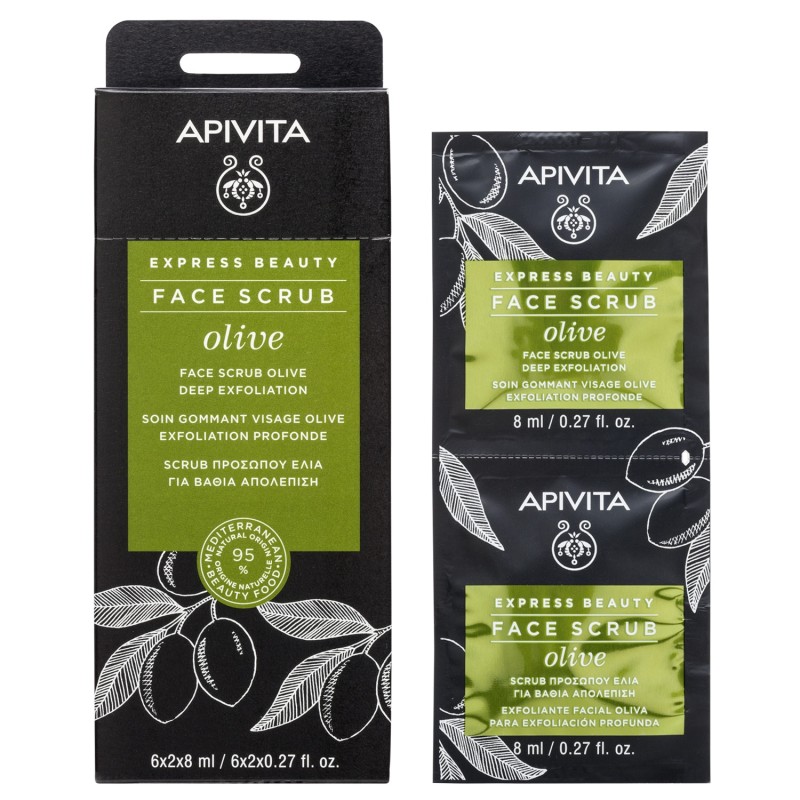 APIVITA SCRUB ΓΙΑ ΒΑΘΙΑ ΑΠΟΛΕΠΙΣΗ με ελιά 2X8ML APIVITA SCRUB ΓΙΑ ΒΑΘΙΑ ΑΠΟΛΕΠΙΣΗ με ελιά 2X8ML