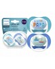 AVENT ULTRA AIR HAPPY SILICONE PACIFIER 6-18M BLUE 2τμχ SCF080/03