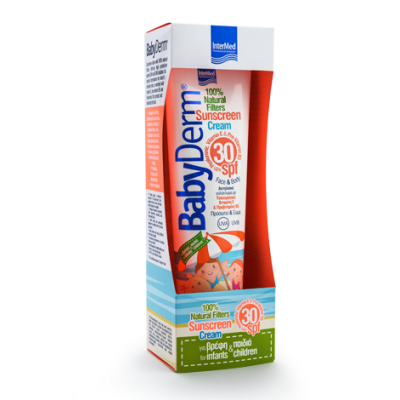 InterMed BabyDerm Sunscreen Cream Spf30 – 100% Natural Filters 300mL