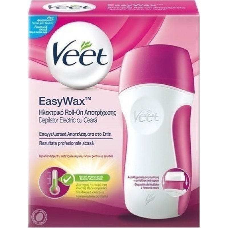 Veet Easy Wax Ηλεκτρική Αυτο-θερμαινόμενη Συσκευή Αποτρίχωσης για Όλους τους Τύπους Επιδερμίδας 1τμχ