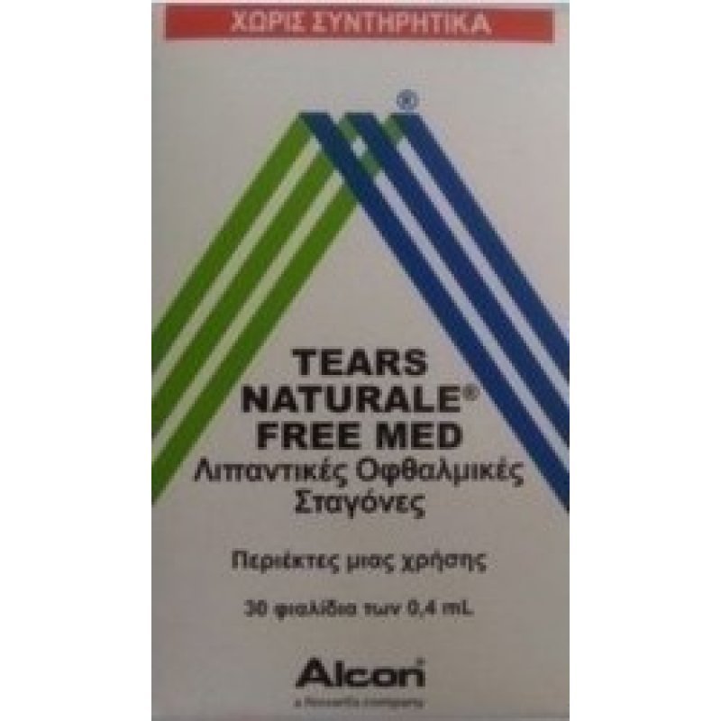 ALCON Tears Naturale Free Med Λιπαντικές Οφθαλμικές Σταγόνες 0,4x30