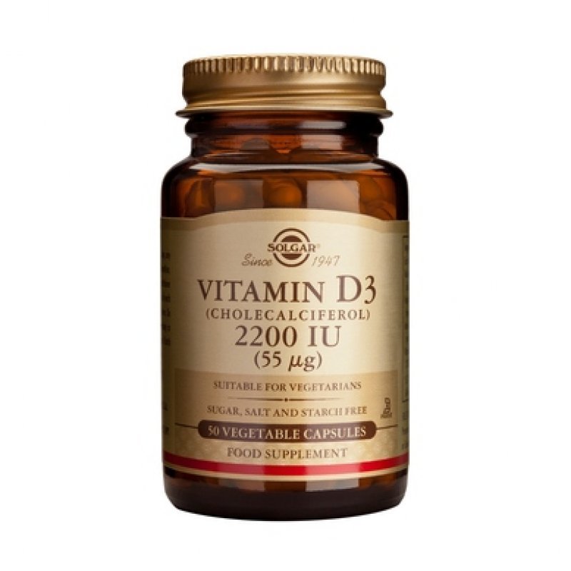 SOLGAR Vitamin D3 2200 IU 50 veg. caps