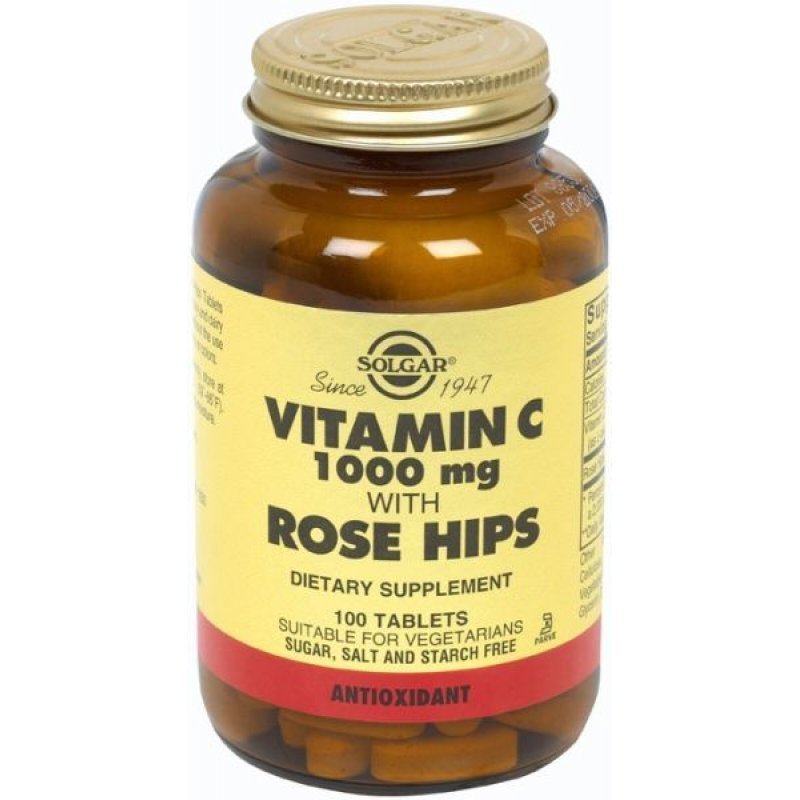 SOLGAR Rose Hips C 1000 mg, 100 δισκία