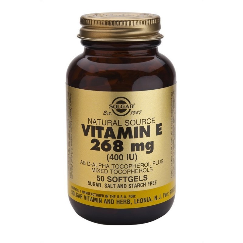 SOLGAR Vitamin E 400 IU, 50 μαλακές κάψουλες