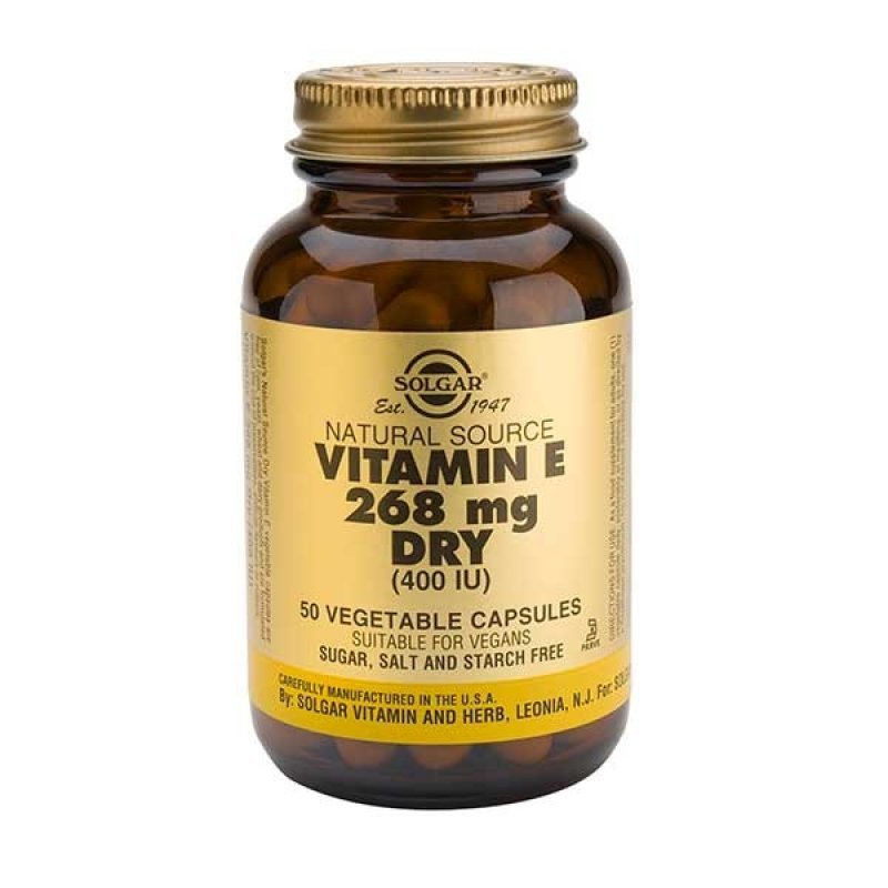 SOLGAR Vitamin E Dry 400 IU 50veg. caps