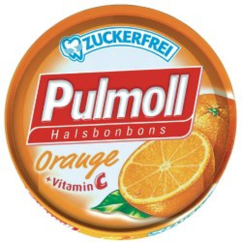 Pulmoll  Καραμέλες για το βήχα με γεύση πορτοκάλι και βιταμίνη C 50g