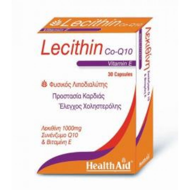 Health Aid   Lecithin with Co-Q-10 & Vitamin E 1000mg 30 caps