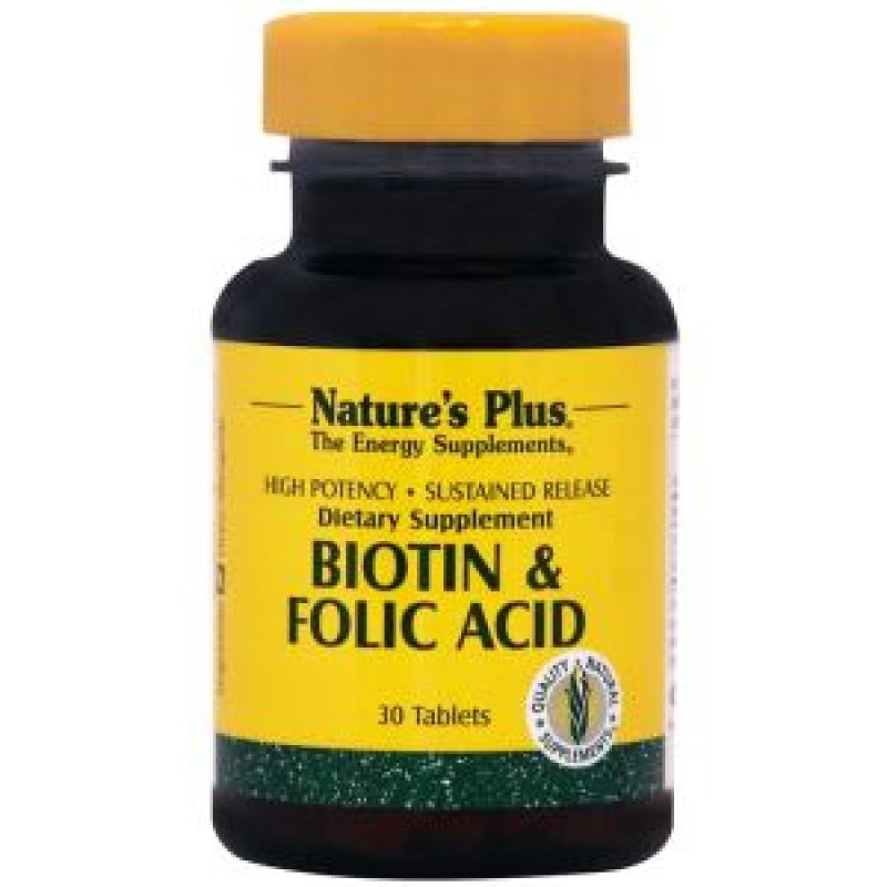 Nature\'s Plus Biotin Folic Acid 2000mcg 30Tabs