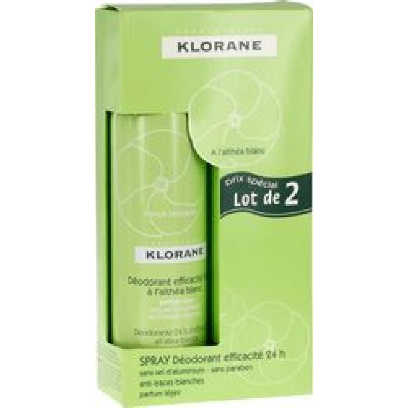 KLORANE Deodorant  Efficacite 24h  A L\' Althea Blanc Spray 2x125ml