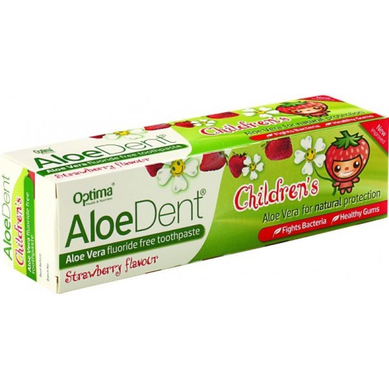 Optima Aloe Dent Strawberry Children\'s Toothpaste, 50 ml με γεύση Φράουλας