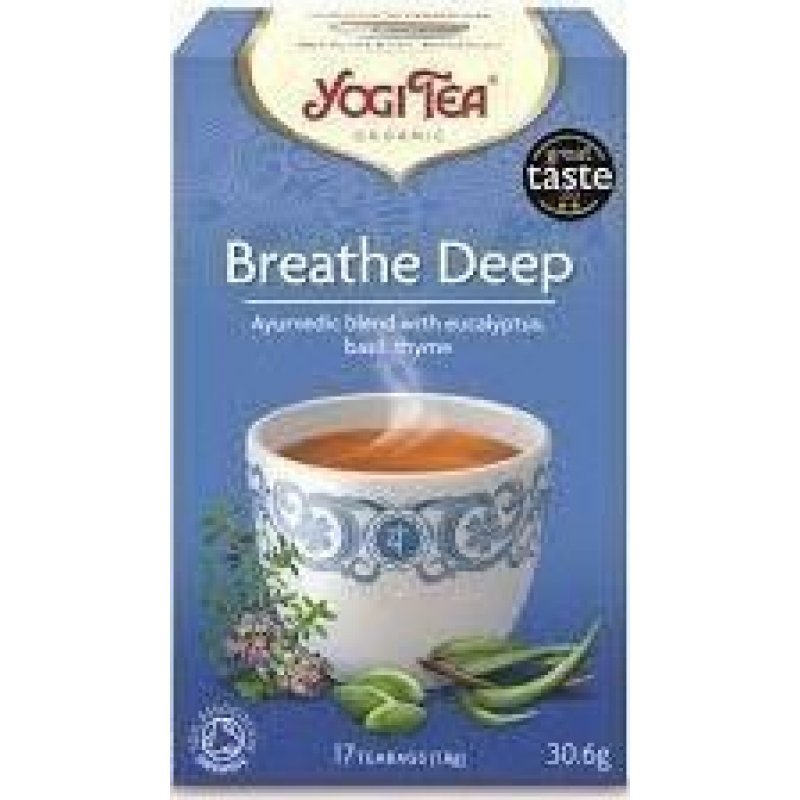Yogi tea Bιολογικό τσάι Breath deep (για καλύτερες αναπνοές) 17 Φακελάκια