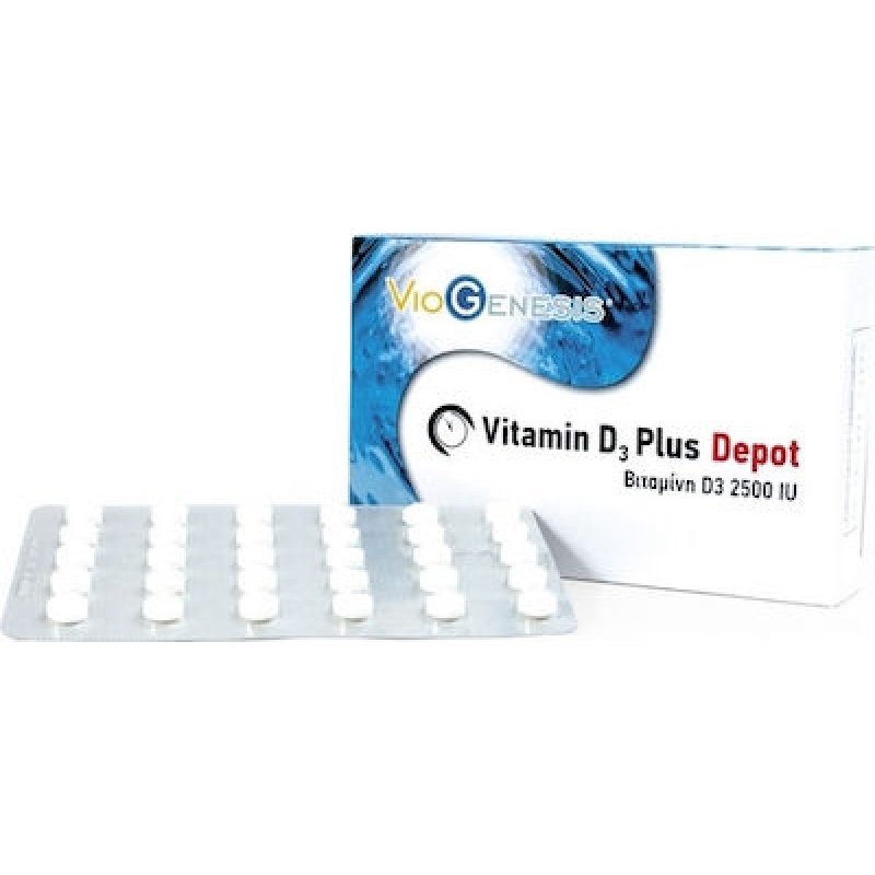 VIOGENESIS Vitamin D3 Plus Depot 2500iu 90 κάψουλες
