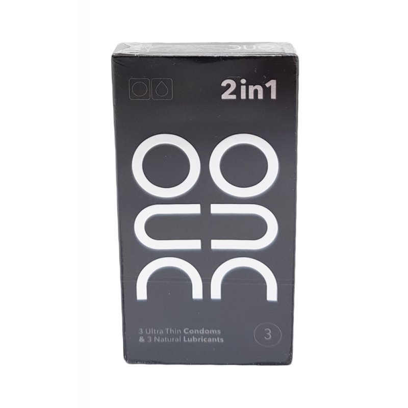 DUO 2 in 1 Ultra Thin Condoms & Natural Lubricants 3τμχ