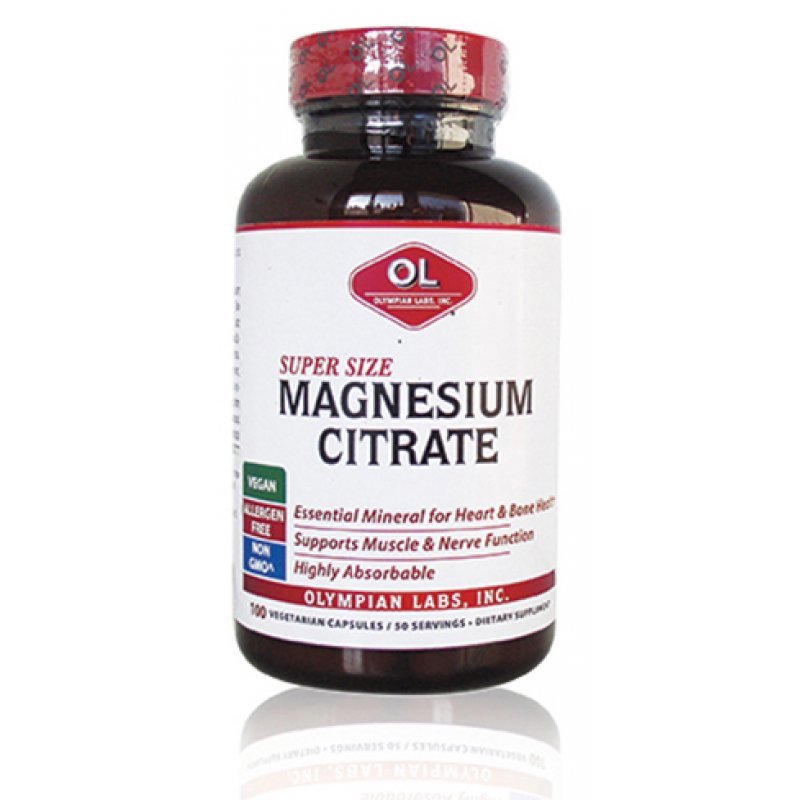 Olympian Labs SUPER SIZE Magnesium Citrate 100 CAPS