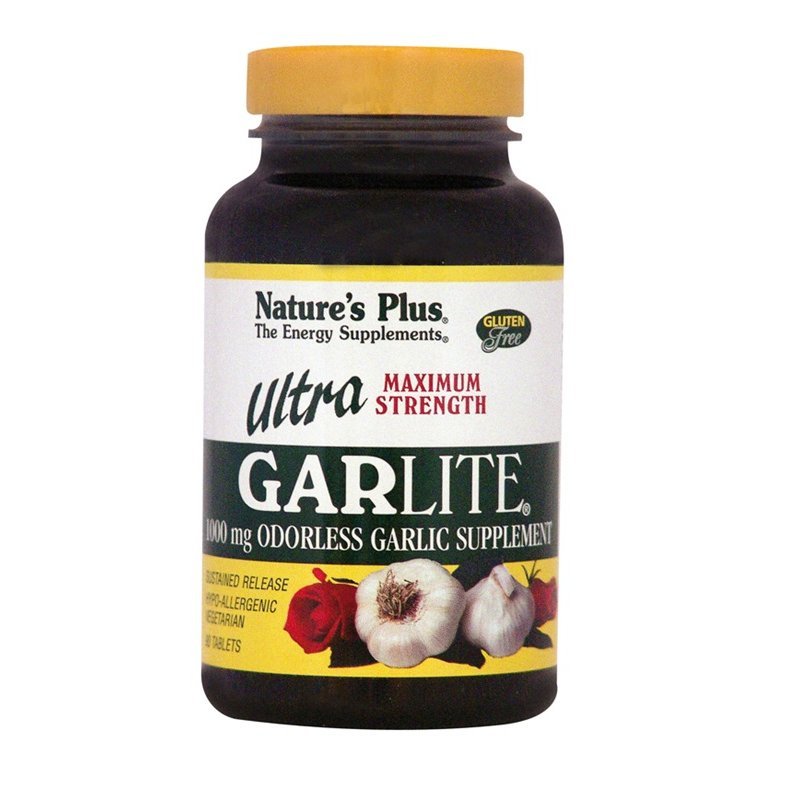 Nature\'s Plus, Ultra Garlite 1000 mg S/R, 90 tabs