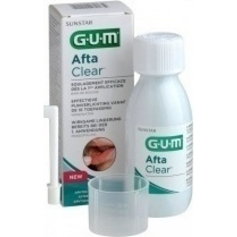 Gum (2410) Afta Clear Mouthrinse Στοματικό Διάλυμα για τη θεραπεία αφθών, 120ml