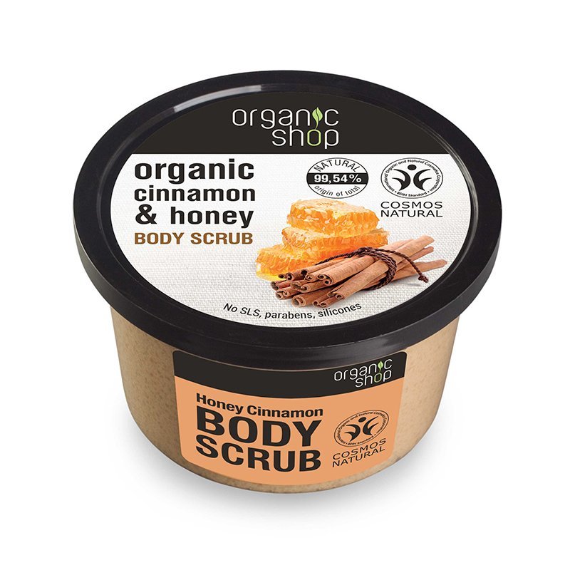 NATURA SIBERICA Organic Shop Body scrub Honey Cinnamon , Scrub σώματος , Κανέλα & Μέλι , 250ml.