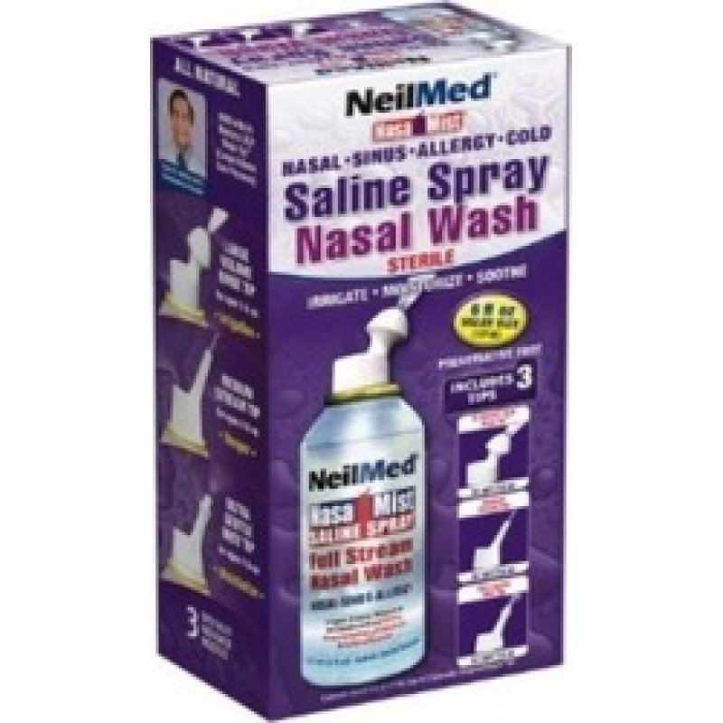 NeilMed Nasa Mist Saline Spray All In One Nasal Wash 177ml