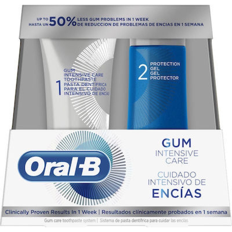 ORAL-B Gum Intensive Care Oral Hygiene System For Healthy Gums, Toothpaste x 52ml & Protection Gel x 63ml
