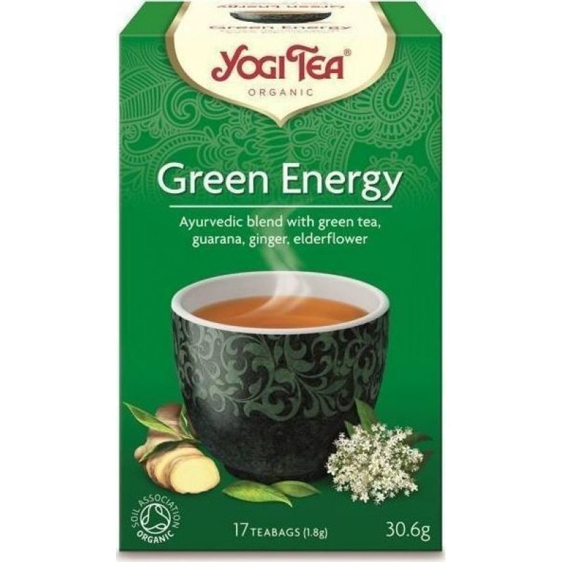 Yogi tea Bιολογικό τσάι Green Energy (πράσινη ενέργεια για τόνωση) 17 Φακελάκια