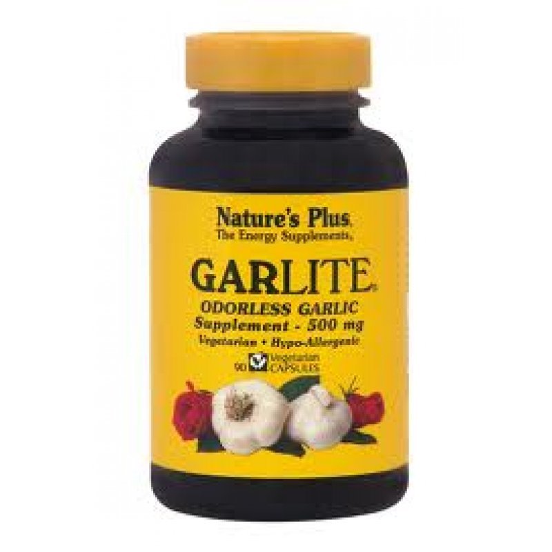 Nature\'s Plus, Garlite 500 mg, 90 vcaps