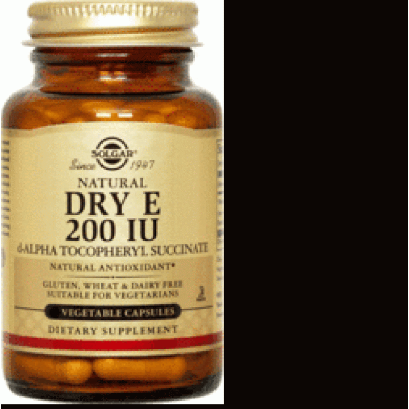 SOLGAR Vitamin E Dry 200 IU 250 μαλακές κάψουλες