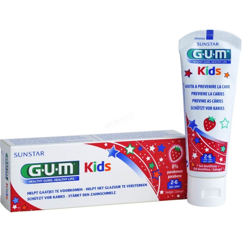 GUM Kids (3000) Οδοντόκρεμα 2-6 Ετών Φράουλα 50ml