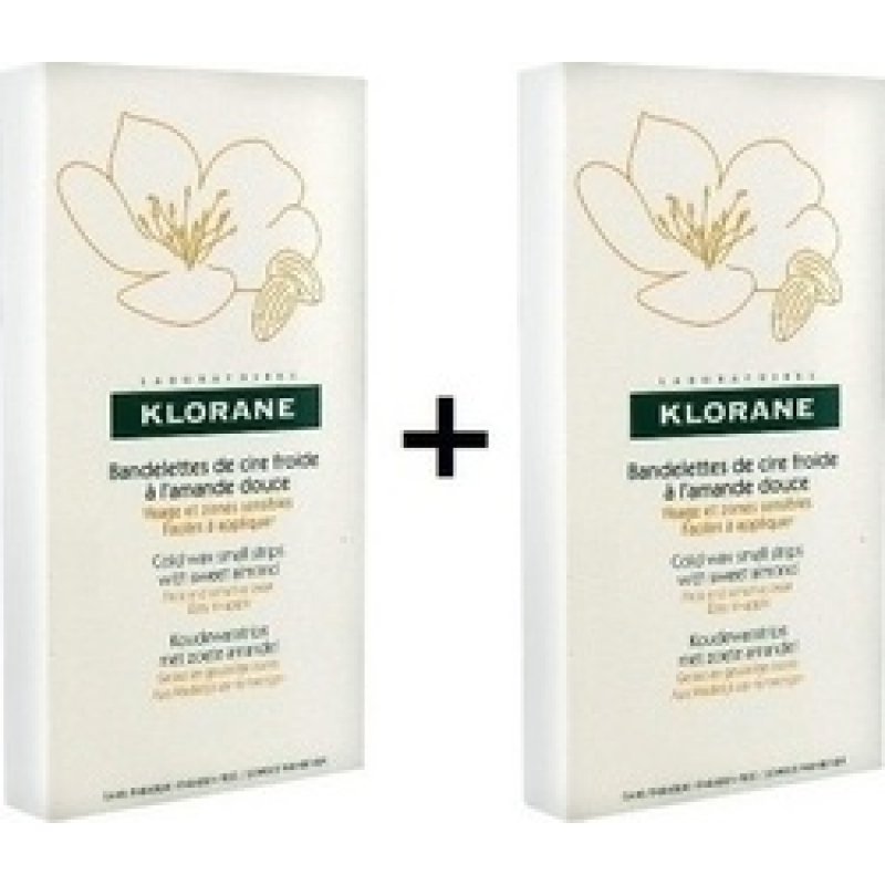 KLORANE Hair Removal Cold Wax Small Strips With Sweet Almond 2 x 6τμχ